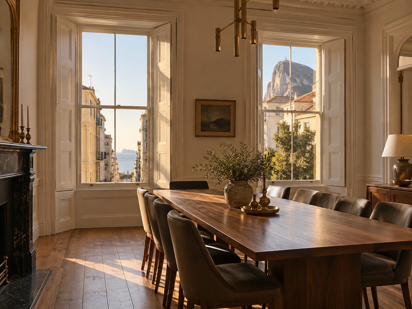 Restored Georgian dining room